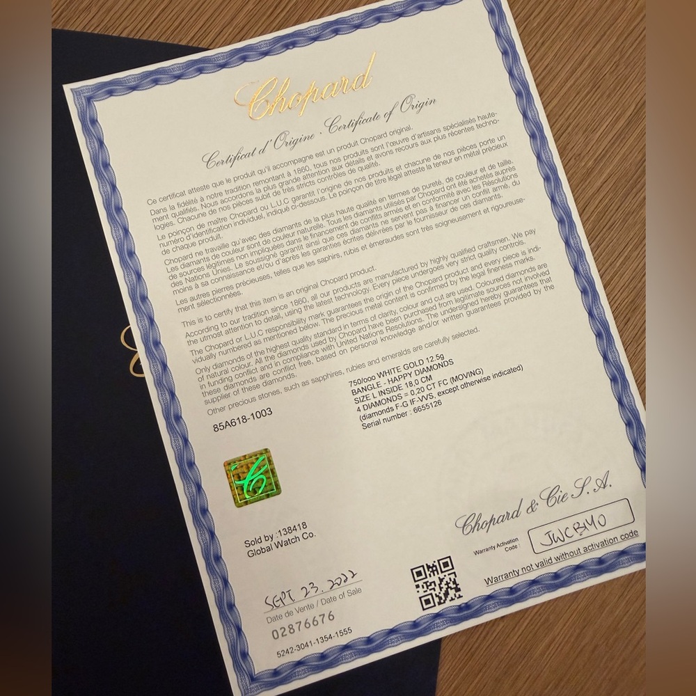 Authentic Chopard Bangle Happy Diamonds Bracelets… - image 6